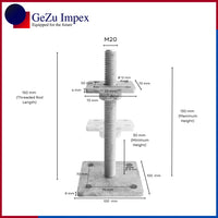 70 x 70 mm | 30-130 mm / Hot Dip Galvanised