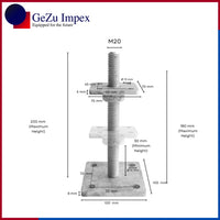 70 x 70 mm | 30-180 mm / Zinc Flake