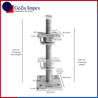 80 x 80 mm | 60-230 mm / Zinc Flake